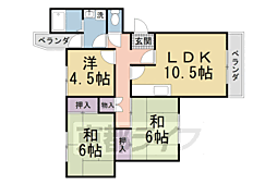 ハイツリバーサイド 3LDKの間取図画像