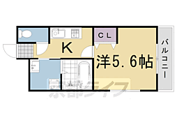 シャルールくちど 1Kの間取図画像