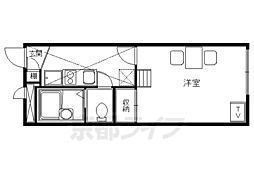 レオパレス淀コンフォート 1Kの間取図画像