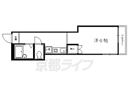 パフィオ聖護院 1Kの間取図画像