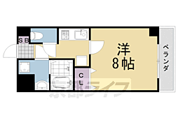 グランレブリー桂part2 1Kの間取図画像