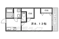第二望月コーポ 1Kの間取図画像