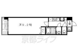 サンシティ烏丸高辻 1Kの間取図画像