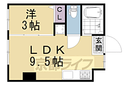 花園ビル 1LDKの間取図画像