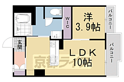 タウニィ蓮華 1LDKの間取図画像