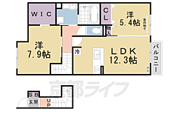 メルシー大将軍3 2LDKの間取図画像