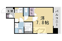 アスヴェル京都東寺前 1Kの間取図画像