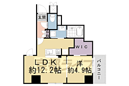 ファステート京都堀川スクエア 1LDKの間取図画像