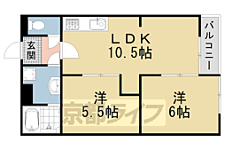 Choei31コーポきぬもと 2LDKの間取図画像