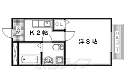 サン・ルモンド岡山手 1Kの間取図画像