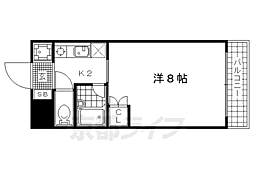 ビバシティー 1Kの間取図画像