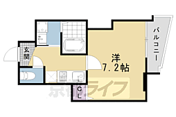 LE.SAPHIR西大路2 1Kの間取図画像