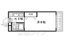 リバティーベルカノウ 1Kの間取図画像