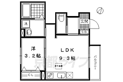 クオリア弐番館 1LDKの間取図画像