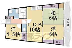 亀岡城ビル・イスターナ今井 3LDKの間取図画像