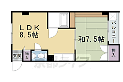 マンションいそい常盤 1LDKの間取図画像