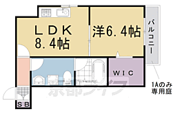 RAN-FUSHIMI 1LDKの間取図画像