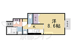 フランガーデン 1Kの間取図画像