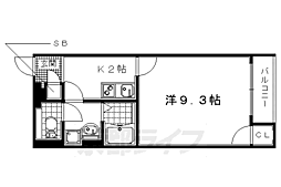 レオネクストカンフォーラ 1Kの間取図画像