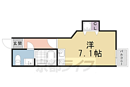 ブリエ西大路 ワンルームの間取図画像