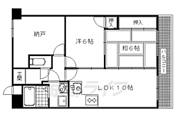 ヴィーヴル長岡京 2SLDKの間取図画像
