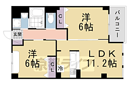 アネックス香楽園 2LDKの間取図画像