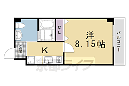 V-style西院 1Kの間取図画像