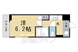 京祝ビルアルティスタ丸太町 1Kの間取図画像