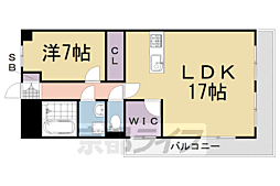 メゾン墨染 1LDKの間取図画像