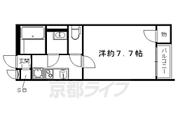 クレイノセディ今里 1Kの間取図画像