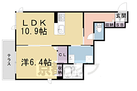 シャーメゾン和善鳴滝 103 ｜ 京都府京都市右京区鳴滝宅間町（賃貸マンション1LDK・1階・47.76㎡） その2