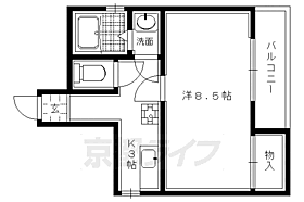 グレース北野 2-C ｜ 京都府京都市上京区東町（賃貸マンション1K・2階・25.44㎡） その2