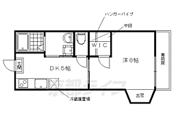 ホワイトハウス 1階1DKの間取り