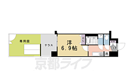 京都市上京区長門町マンション 1Kの間取図画像