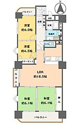 パークサイドふない町 4LDKの間取図画像