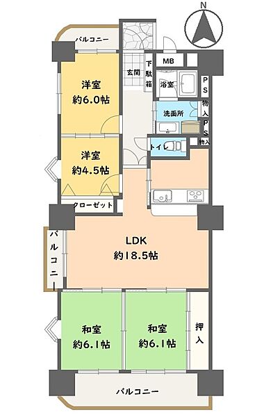 間取りを拡大表示