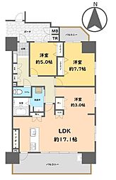 グリーンヒル古国府ファミリエ 3LDKの間取図画像