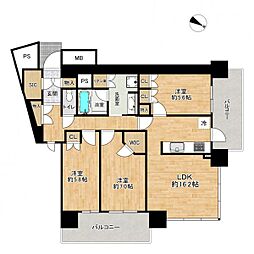 照葉ザ・タワー 3SLDKの間取図画像