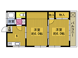 クレストビュー 2Kの間取図画像