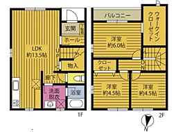 コ・コ・アンジュ 3LDKの間取図画像