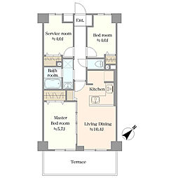 間取図画像 2SLDK