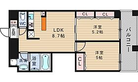 大阪府大阪市西区新町3丁目11-7（賃貸マンション2LDK・7階・53.75㎡） その2