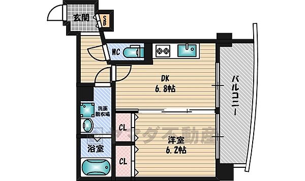 サンレムート江坂2nd ｜大阪府吹田市広芝町(賃貸マンション1DK・6階・36.82㎡)の写真 その2