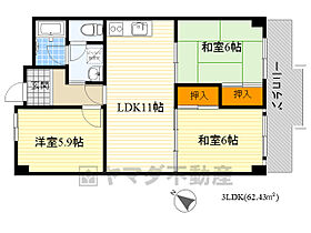 オークヴィラ村上  ｜ 大阪府吹田市山田南45番18号（賃貸マンション3LDK・3階・62.43㎡） その2