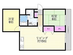 ピアチェーレ1 2LDKの間取図画像