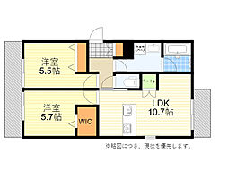 HEBEL MAIZON 石橋天神 2LDKの間取図画像