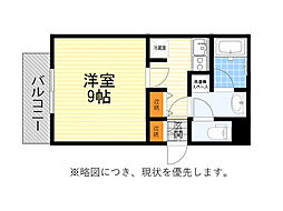 アスール江坂 1Kの間取図画像