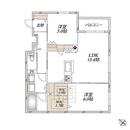 (仮称)豊中市中桜塚3丁目ヘーベルメゾン 2LDKの間取図画像