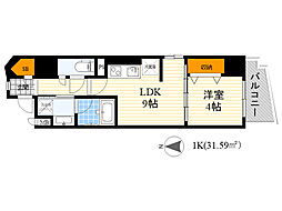 SKESAKA 1LDKの間取図画像