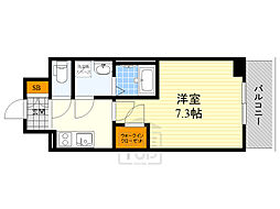ファーストフィオーレ江坂グレース 1Kの間取図画像